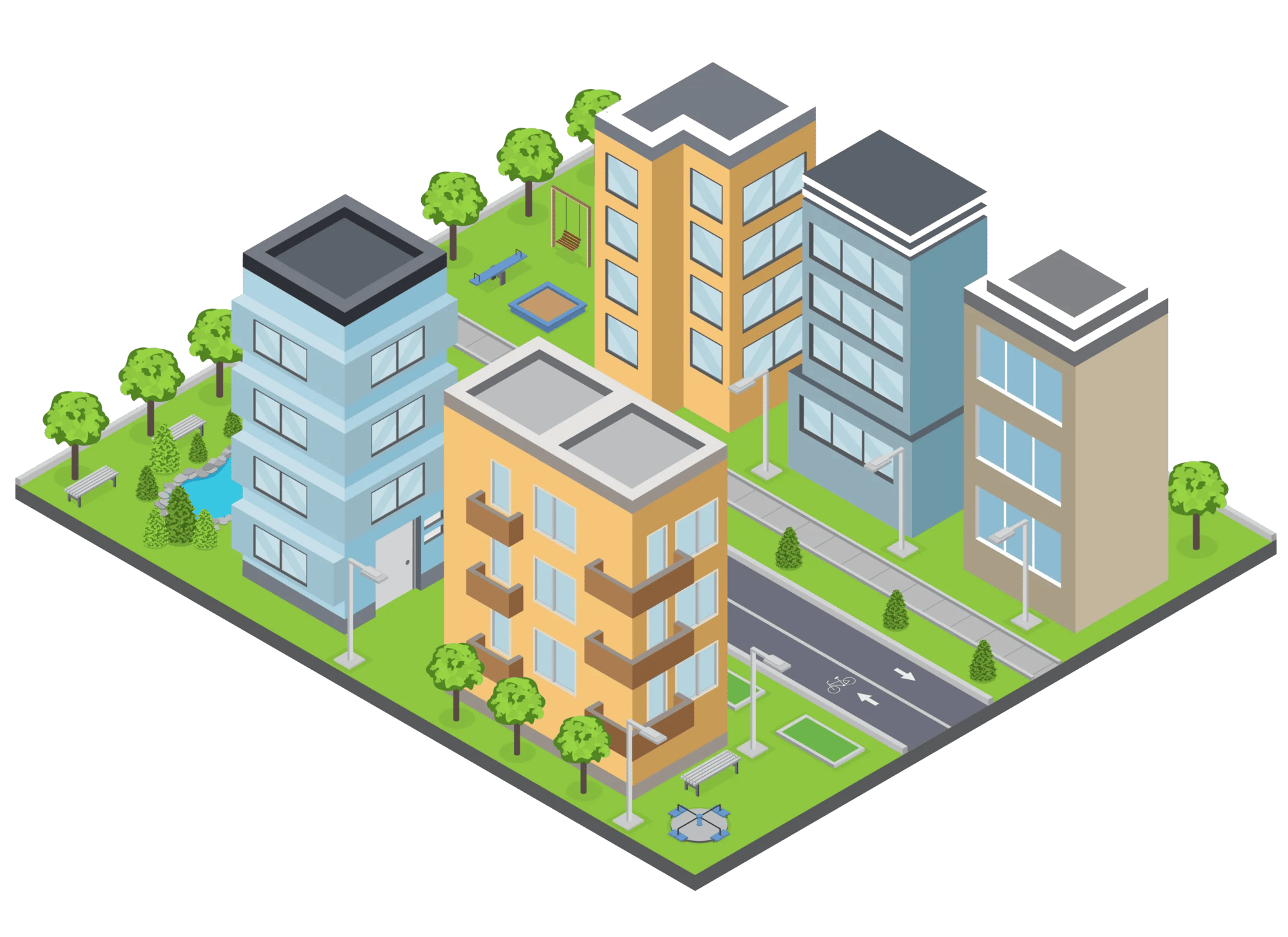 Isometric buildings