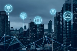 interconnected device in a city