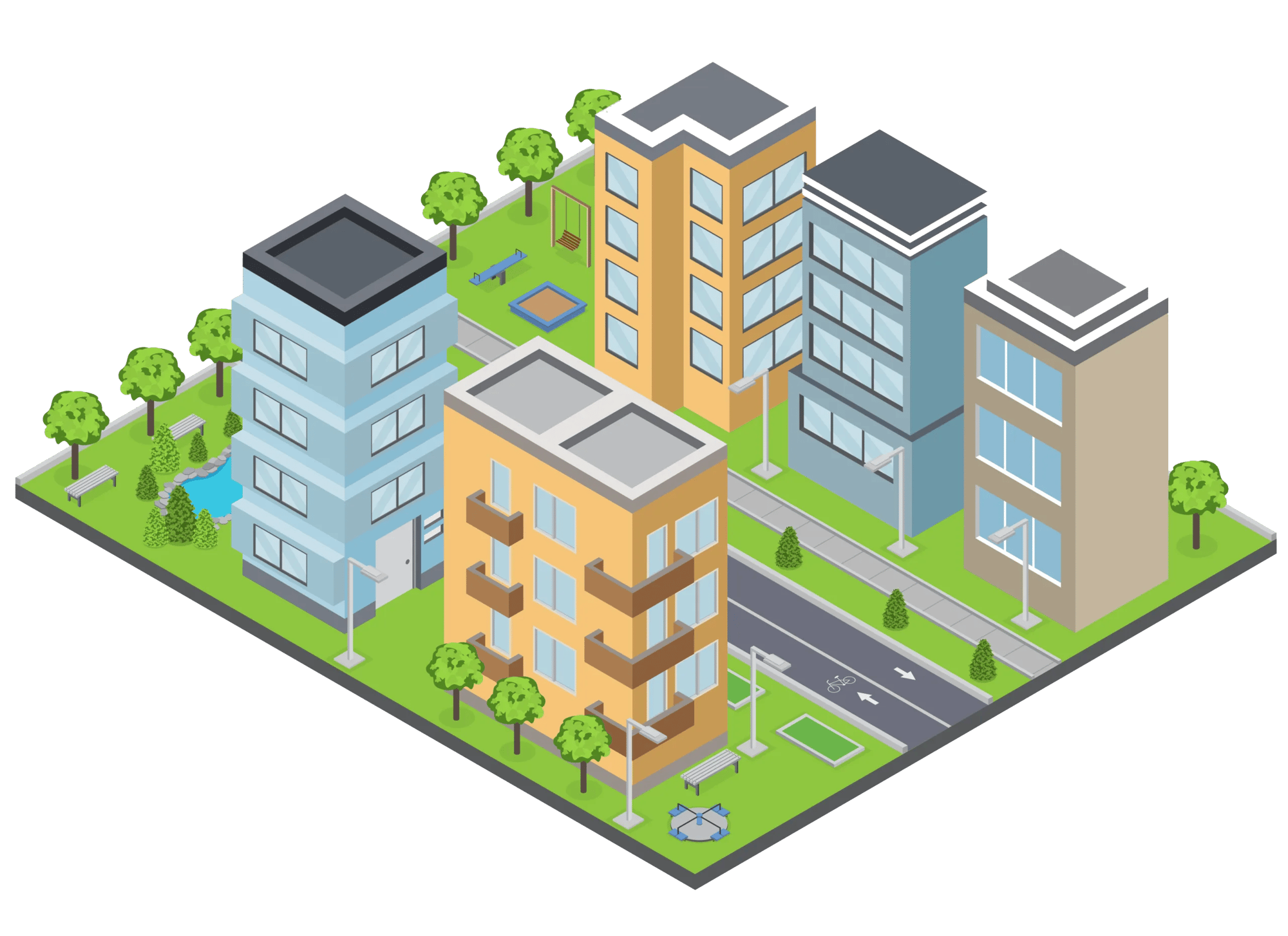 Isometric buildings Isometric buildings